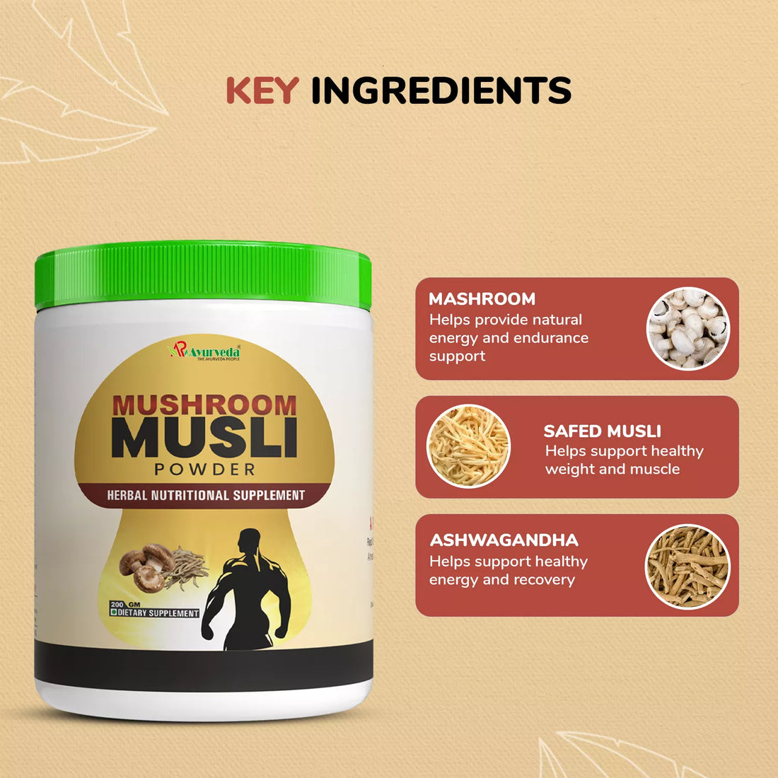 Mushroom Musli Powder– Herbal Nutritional Supplement (200g)